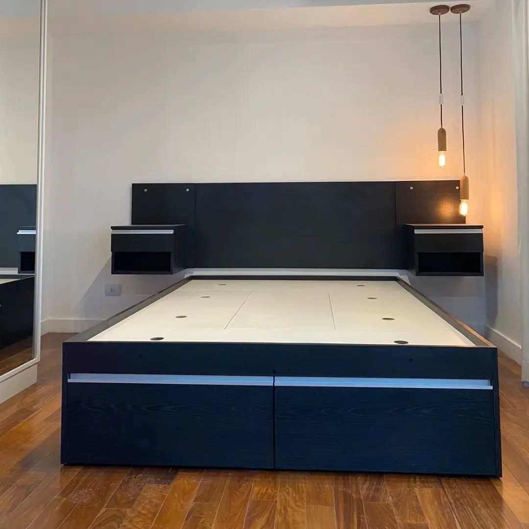 Cama Negro Grafito